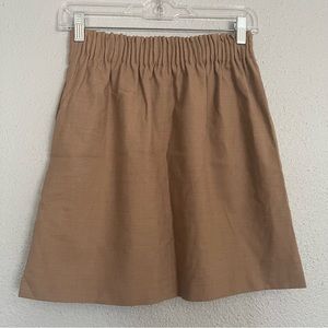 Paperbag Elastic High Waisted Mini Skirt